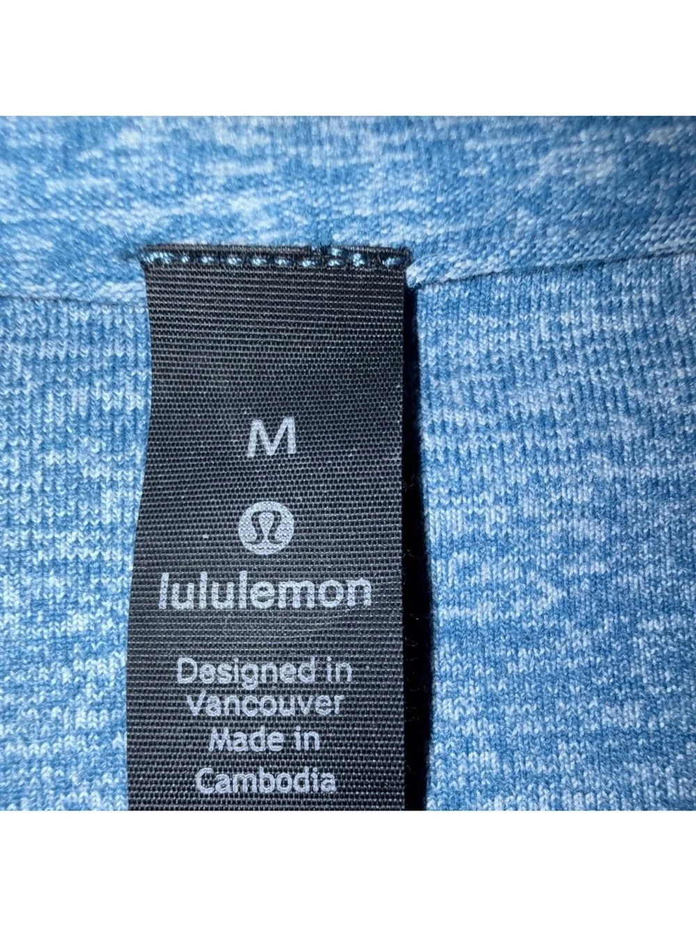 lululemon athletica Men's Heather Blue Quarter-Zip Pullover